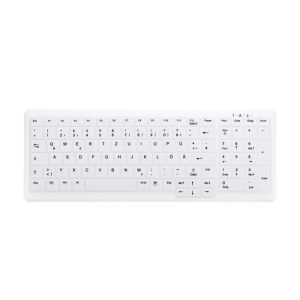 CHERRY AK-C7000 tastiera Wireless a RF + USB QWERTZ Tedesco Bianco
