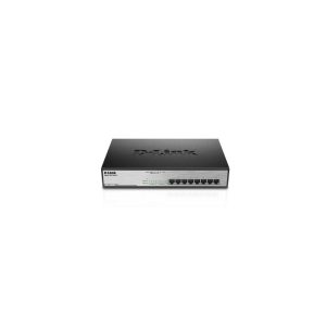 D-Link DGS-1008MP switch di rete Non gestito Gigabit Ethernet (10/100/1000) Supporto Power over (PoE) 1U Nero