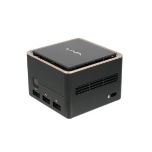 ECS LIVA Q3 Plus Mini PC AMD Ryzen Embedded V1000 V1605B 8 GB DDR4-SDRAM 128 eMMC Windows 10 Pro Nero