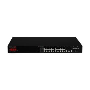 Edimax GS-5216PLC switch di rete Gestito Gigabit Ethernet (10/100/1000) Supporto Power over (PoE) Nero