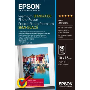 Epson Premium Semi-Gloss Photo Paper - 10x15cm 50 Fogli