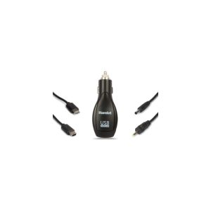 Hamlet Universal Kit alimentatore per auto smartphone e tablet 4 in 1 con connettori