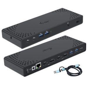 i-tec USB 3.0 / USB-C Thunderbolt 3 Dual Display Docking Station Gen2 + Power Delivery 100W