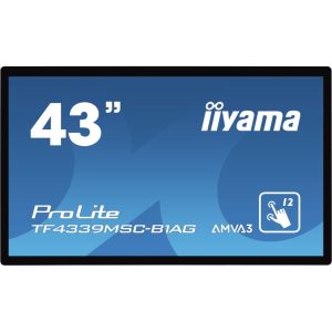 iiyama ProLite TF4339MSC-B1AG Monitor PC 109.2 cm (43") 1920 x 1080 Pixel Full HD LED Touch screen Multi utente Nero