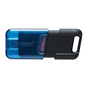 Kingston Technology DataTraveler 80 unità flash USB 256 GB tipo-C 3.2 Gen 1 (3.1 1) Nero, Blu
