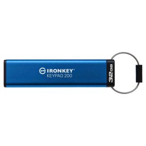 Kingston Technology IronKey Keypad 200 unità flash USB 32 GB tipo A 3.2 Gen 1 (3.1 1) Blu