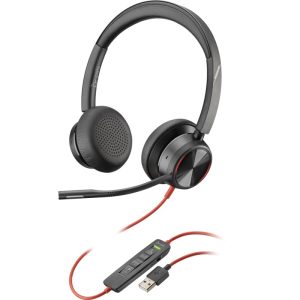 POLY Blackwire 8225 Cuffie Cablato A Padiglione Ufficio USB tipo Nero