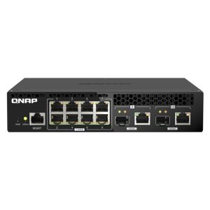 QNAP QSW-M2108R-2C switch di rete Gestito L2 2.5G Ethernet (100/1000/2500) Supporto Power over (PoE) Nero