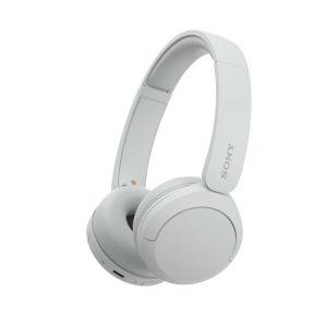 Sony Cuffie Bluetooth wireless WH-CH520 - Durata della batteria fino a 50 ore con ricarica rapida, stile on-ear Bianco