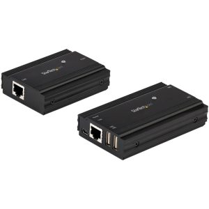 StarTech.com Extender USB 2.0 a 4 porte - Estensore Ethernet multiporta via CAT5 CAT6 100m Hub Lan compatibile RJ45 Kit