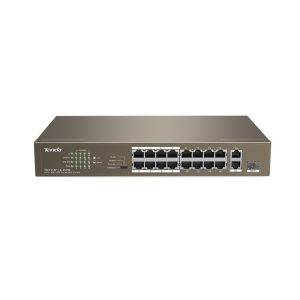Tenda TEF1118P-16-150W switch di rete Non gestito L2 Fast Ethernet (10/100) Supporto Power over (PoE) 1U Nero