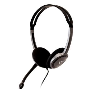 V7 HA212-2EP cuffia e auricolare Cablato A Padiglione Musica Chiamate Nero, Argento