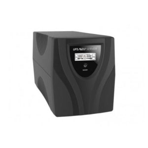 Adj 650-02002 gruppo di continuitÀ serie server 2.000va 1.230w 6 prese iec 320 c13 display lcd usb rs-232 rj45/rj11 in/out 2 batterie 12v 9ah grey