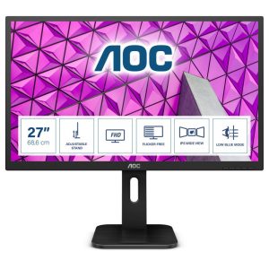 Aoc pro-line 27p1 27 led full hd ips formato 16:9 contrasto 1.000:1 1.920x1.080px 1xvga 1xhdmi 4xusb-a 1 display port italia nero