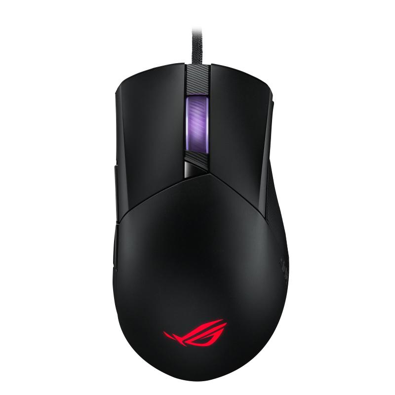 Asus mouse gaming rog gladius iii asimmetrico 19.000 dpi latenza zero wired illuminazione aura sync rgb nero