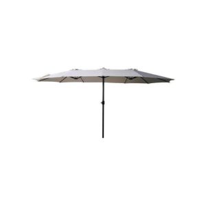 Amicasa ombrellone alluminio 2,7×4,6mt twin grigio-ecru