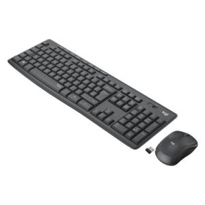 Logitech mk295 kit mouse e tastiera wireless tecnologia silenttouch, tastierino numerico, tasti scelta rapida, tracciamento ottico avanzato, ricevitore usb nano, layout italiano qwerty