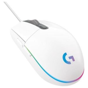 Logitech g203 lightsync mouse gaming con illuminazione rgb personalizzabile 6 pulsanti programmabili sensore per gaming tracciamento a 8000 dpi peso ridotto bianco