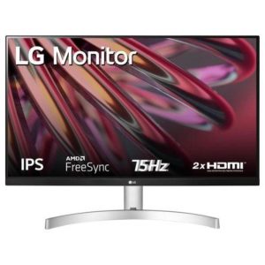 Lg monitor 24“ led ips 24mk600m-w 1920 x 1080 full hd led ips, 1920×1080, 5ms, amd freesync 75hz, multitasking, vga, hdmi, borderless, flicker safe,