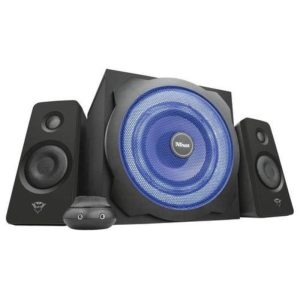 Trust gxt 628 sistema diffusori audio 2.1 sub illuminazione led potenza tot 120w rms colore nero
