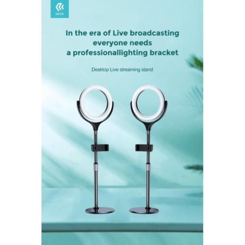 Devia supporto smartphone e luce led ruotante di 360 gradi regolabile 12 10 w nero