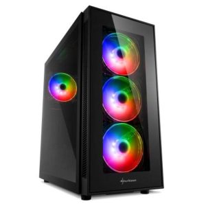 Sharkoon tg5 pro rgb pc case atx 2xusb 3.0 2xusb 2.0 7 slots