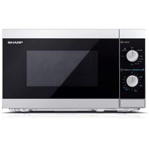 Sharp yc-mg01ew forno a microonde con grill 20l 800w meccanico 5 livelli di potenza illuminazione interna bianco