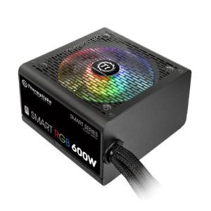 Thermaltake alimentatore 600w smart rgb 80+ standard 1-fan 120mm pfc-a colore nero