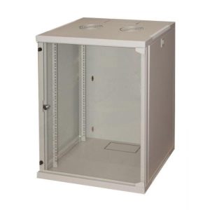 Link armadio 15 unita` da muro per reti (a)750 x (l)540 x (p) 450 mm colore grigio
