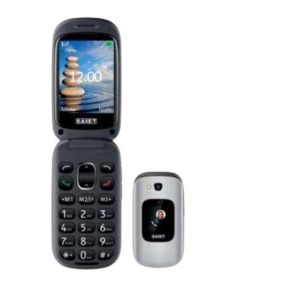 Saiet prime 2.8 clamshell bluetooth doppio display tasto sos italia argento