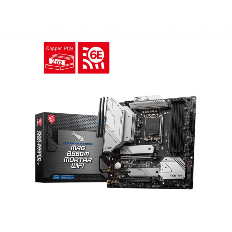 Msi mag b660m mortar wifi scheda madre intel b660 lga 1700 micro atx