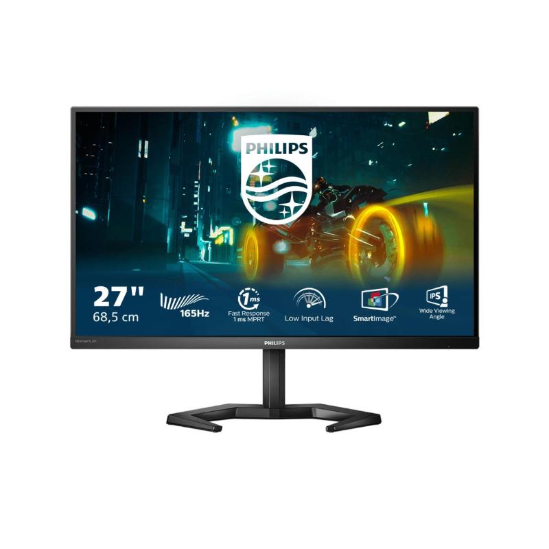 Philips momentum 27m1n3200za/00 gaming 27 led ips full hd 16:9 165hz 1ms contrasto 1.100:1 freesync premium hdmi displayportaltoparlanti incorporati nero