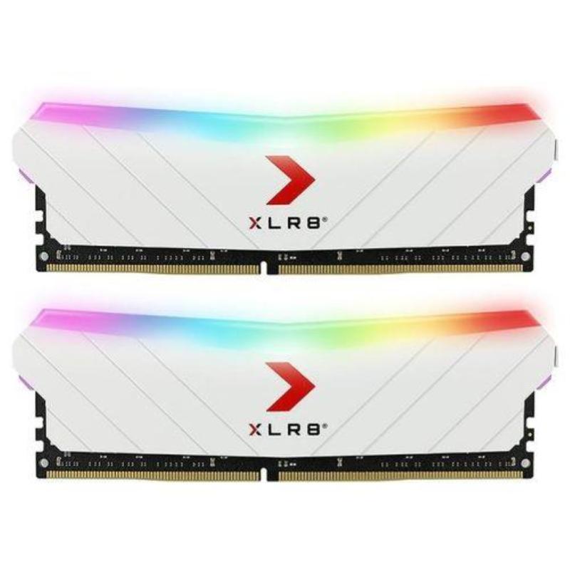 Pny ram16gb (2x8gb) xlr8 gaming epic-x rgb ddr4 3600mhz kit di memorie ram dimm colore bianco