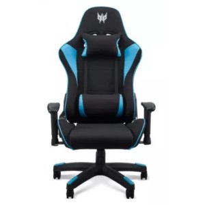 Acer predator sedia gaming rift lite braccioli regolabili ergonomia superiore cuscini per la testa e l`area lombarenero blu
