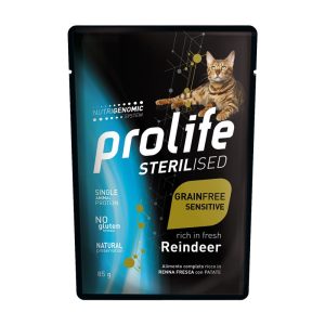 Prolife Sterilised Grain Free Sensitive Renna e Patate Umido per Gatti