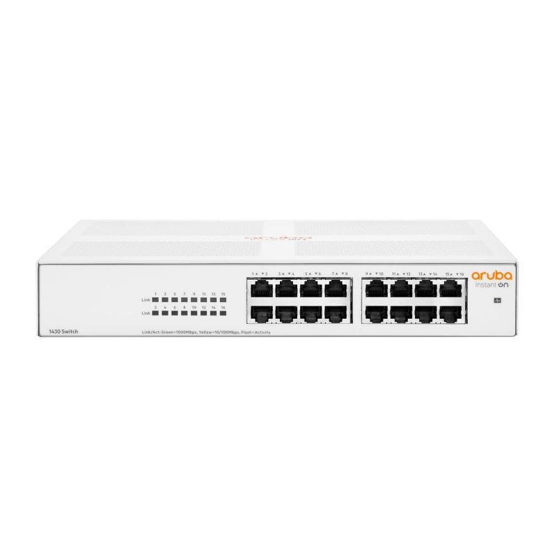 Hp enterprise aruba instant on 1430 16g non gestito l2 gigabit ethernet 10-100-1000 1u bianco