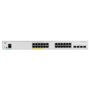 Cisco catalyst 1000-24fp-4g-l switch gestito l2 – 24 x 10/100/1000 (poe+) + 4 x gigabit sfp (uplink) poe+ (370 w) montabile su rack