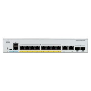 Cisco catalyst c1000-8p-e-2g-l swtich gestito l2 4 x 10/100/1000 (poe+) + 4 x 10/100/1000 + 2 x sfp gigabit combo (uplink) poe+ (67 w) montabile su rack