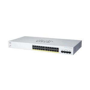 Cisco business 220 series cbs220-24fp-4g-eu switch gestito l2 – 24 x 10/100/1000 (poe+) + 4 x gigabit sfp (uplink) poe+ (382 w) montabile su rack