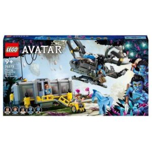 Lego avatar montagne fluttuanti: sito 26 e samson rda, 5 minifigure ed elicottero giocattolo