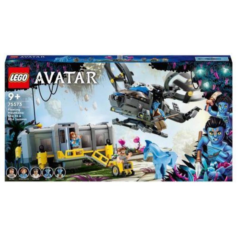Lego avatar montagne fluttuanti: sito 26 e samson rda, 5 minifigure ed elicottero giocattolo