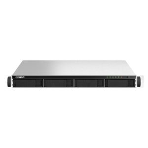 Qnap ts-464u-rp nas chassis rack 1u celeron n595 2.9ghz ram 8gb-4 bay hdd/ssd 2.5/3.5-lan 10/100/1000/2500 mbps colore nero