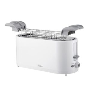 Ardes artoast02 tosto sleek plus tostapane elettrico 4 fette 7 livelli di doratura 1300w pinze in acciaio bianco