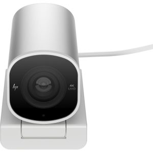 Hp 960 webcam streaming 4k usb-a campo visivo fino a 100° correzione automatica colore compatibile con zoom teams twitch youtube windows 11 chrome e mac os argento