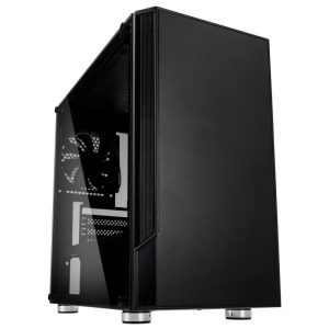 Kolink citadel case mini tower pc acciaio pannello laterale in vetro temperato micro atx mini-itx nero