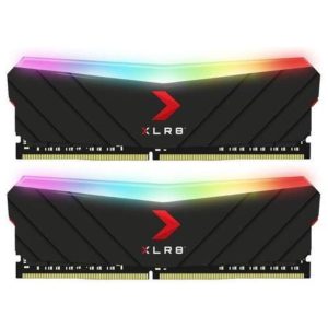 Pny 32gb 2x16gb xlr8 md32gk2d4360018xrgb gaming epic-x rgb ddr4 3600mhz kit di memorie ram black