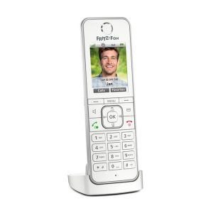 Fritz!fon c6 international telefono cordless dect identificatore di chiamata audio hd vivavoce segreteria telefonica bianco