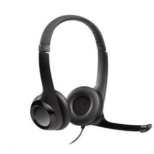 Logitech h390 cuffia con cavo e microfono per pc/portatile auricolari stereo microfono con cancellazione del rumore usb-a nero
