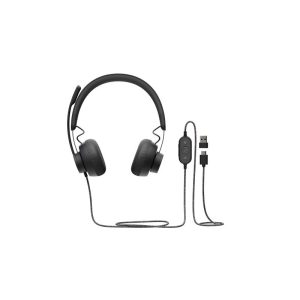 Logitech zone wired cuffie con microfono usb certificate uc nero