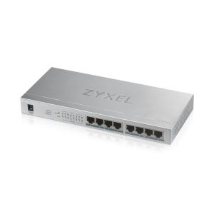 Zyxel gs1008hp switch 8 x 10-100-1000 poe+ desktop o montaggio a parete 60w